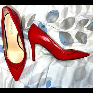 Red Nine West Heels